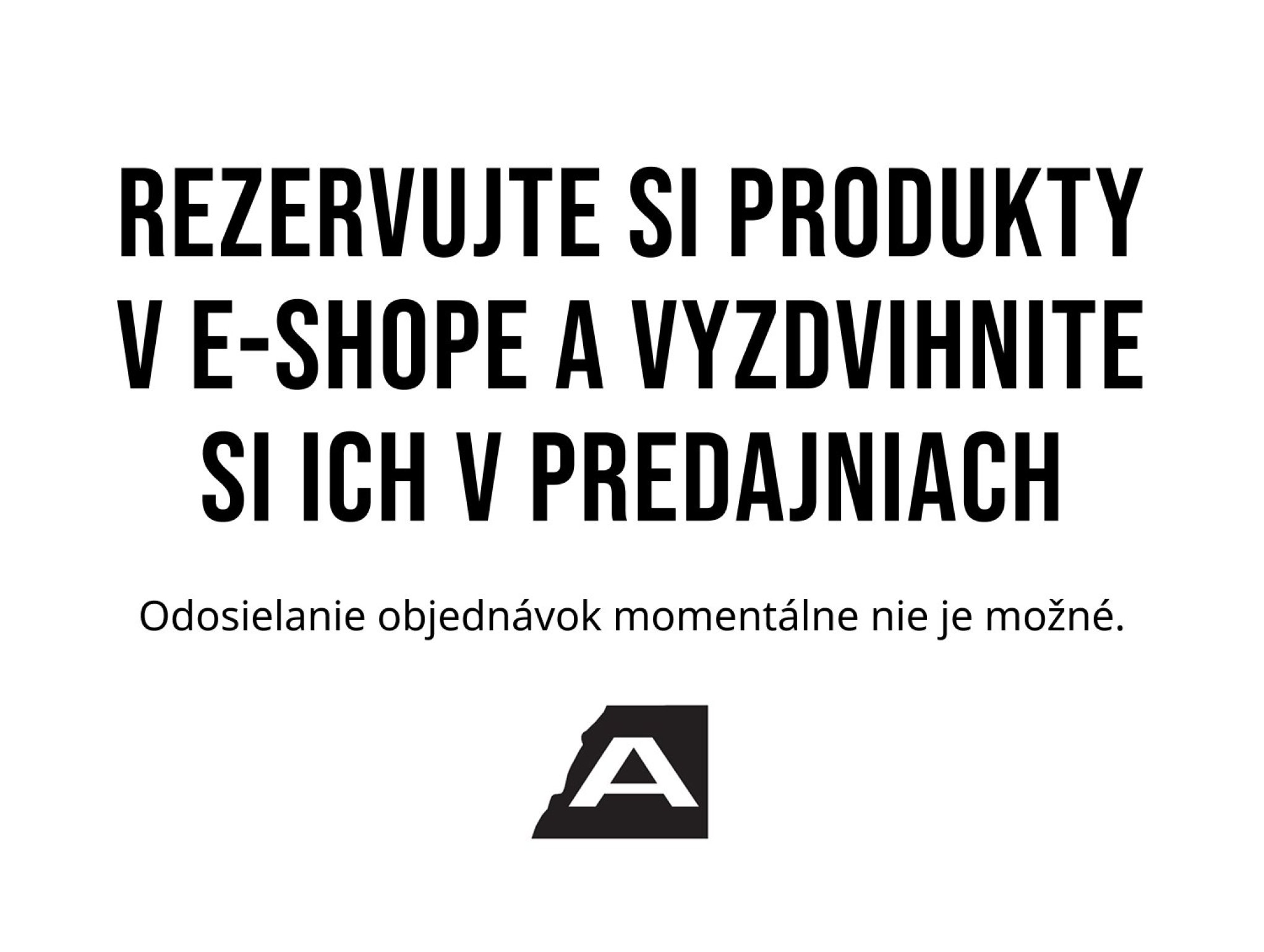 Mimoriadna situácia: e-shop je dočasne mimo prevádzky