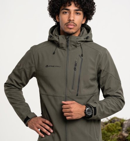 ALPINE PRO - HOOR 2 PÁNSKA SOFTSHELLOVÁ BUNDA S MEMBRÁNOU