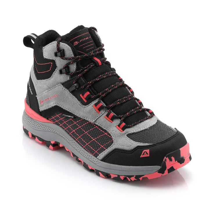 ALPINE PRO - ZERNE OUTDOOROVÁ OBUV S FUNKČNOU MEMBRÁNOU