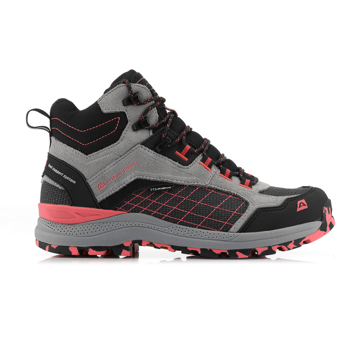 ALPINE PRO - ZERNE OUTDOOROVÁ OBUV S FUNKČNOU MEMBRÁNOU