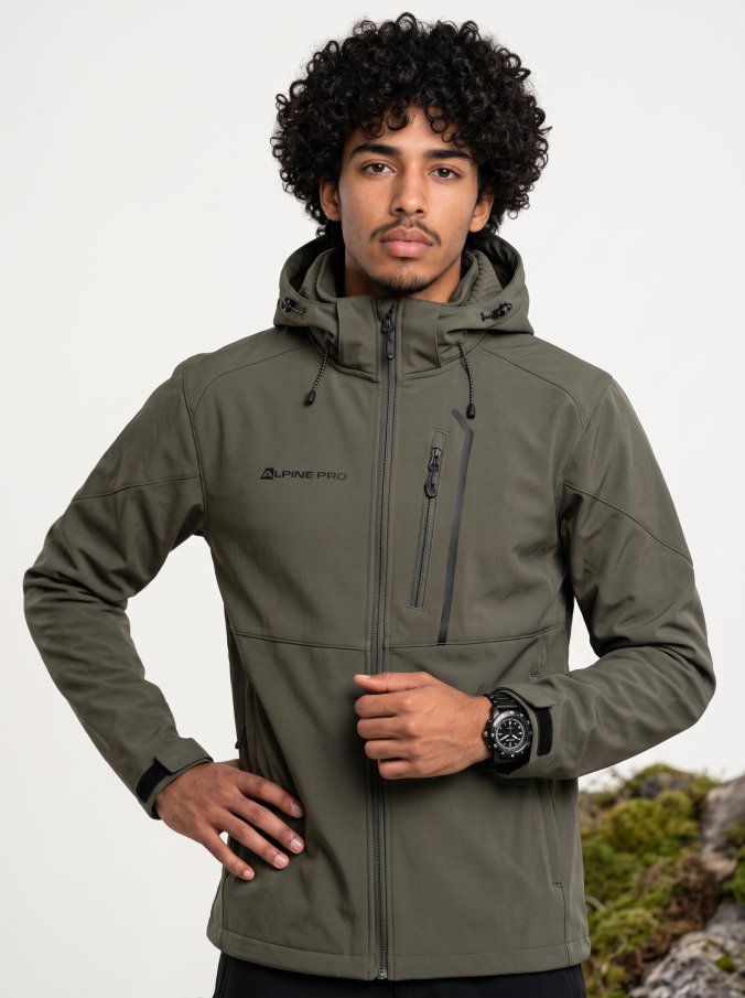 ALPINE PRO - HOOR 2 PÁNSKA SOFTSHELLOVÁ BUNDA S MEMBRÁNOU