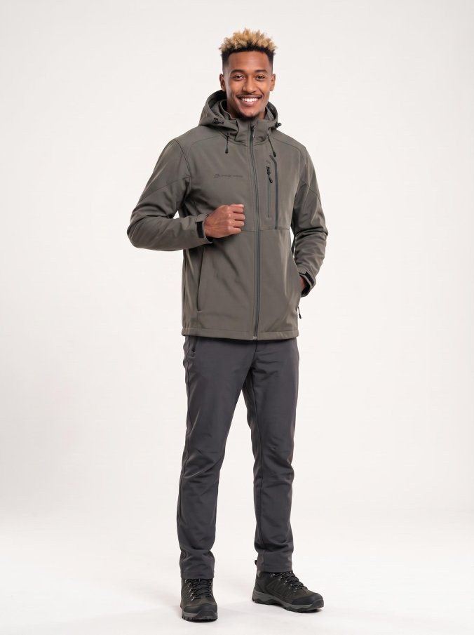 ALPINE PRO - HOOR 2 PÁNSKA SOFTSHELLOVÁ BUNDA S MEMBRÁNOU